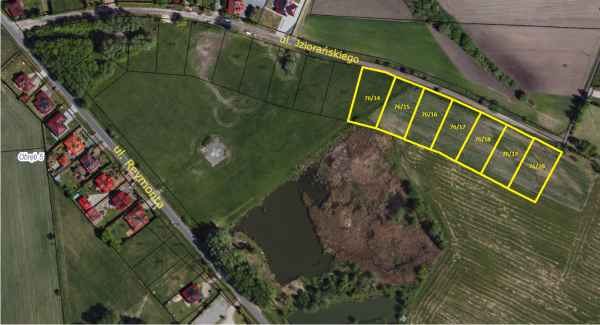 Działki na sprzedaż nr: 76/14, 76/15, 76/16, 76/17, 76/18, 76/19, 76/20
